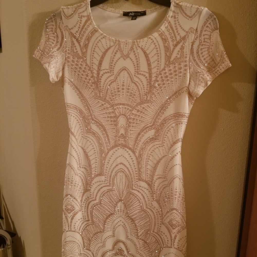 Ivory and Rose Gold Party Dress